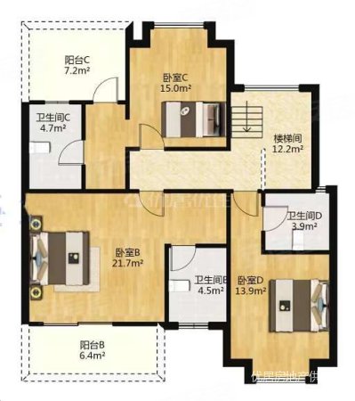 江南URD(公寓住宅)5室2厅3卫197㎡南238万