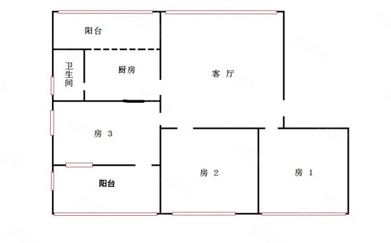 东关汛小区3室2厅1卫116.14㎡南北560万