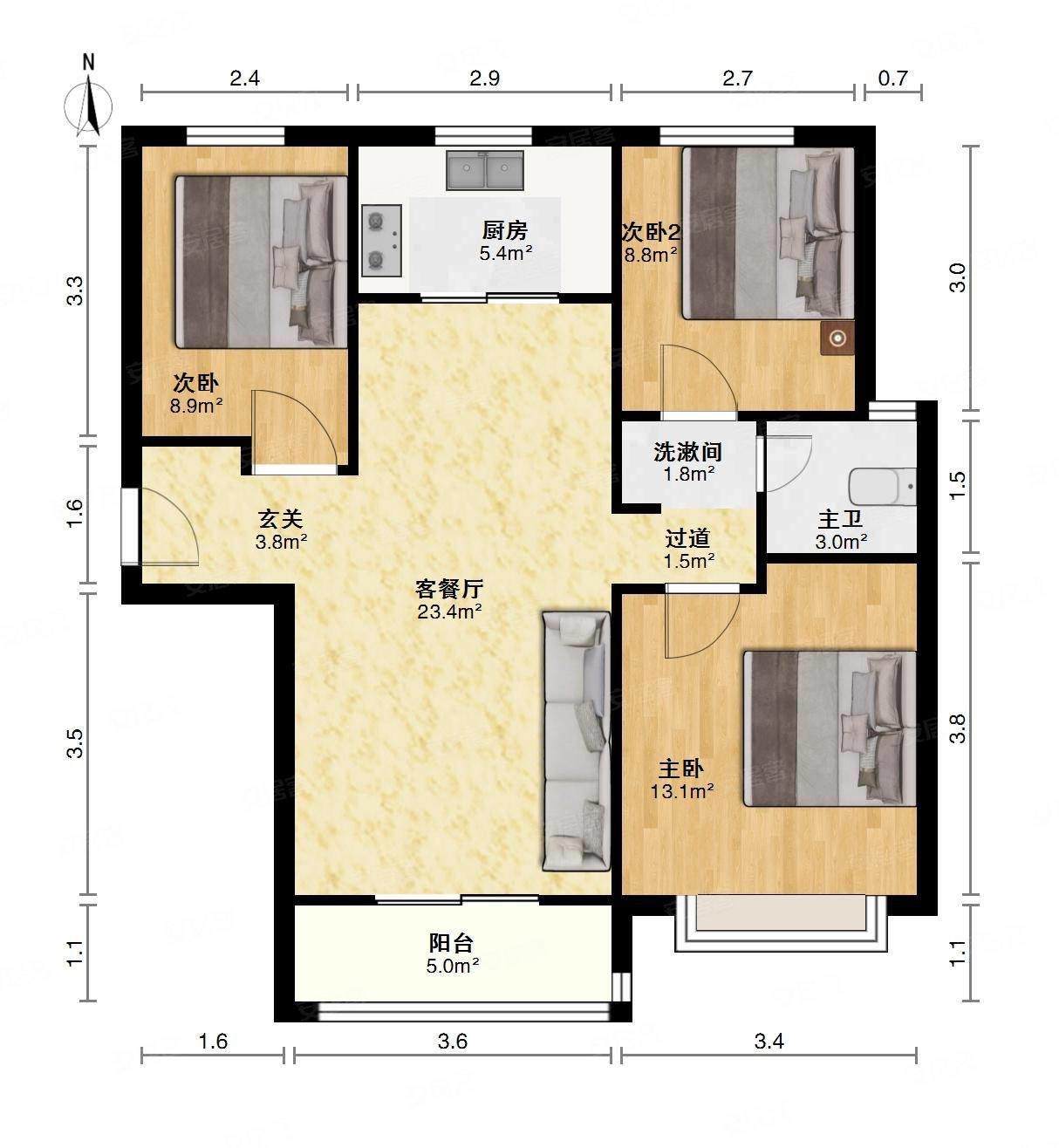 壹号学府户型图图片