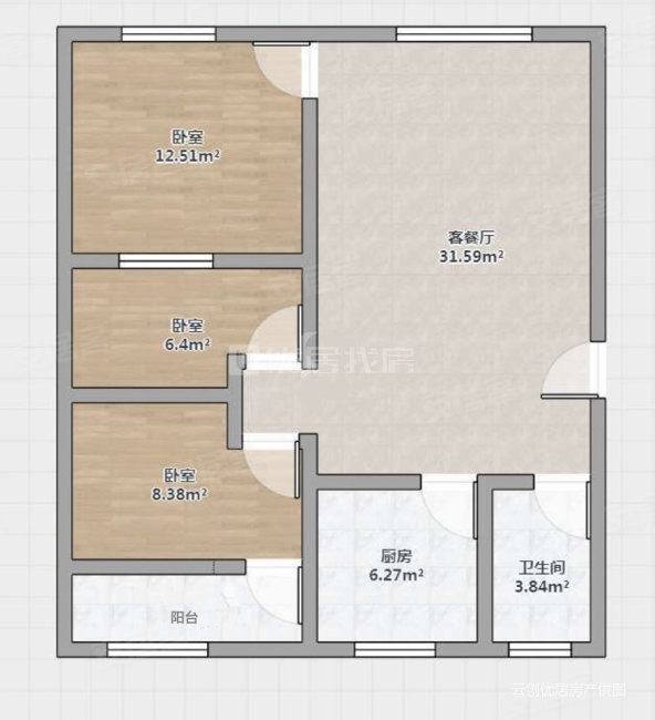 崇文小区3室2厅2卫130㎡南80万