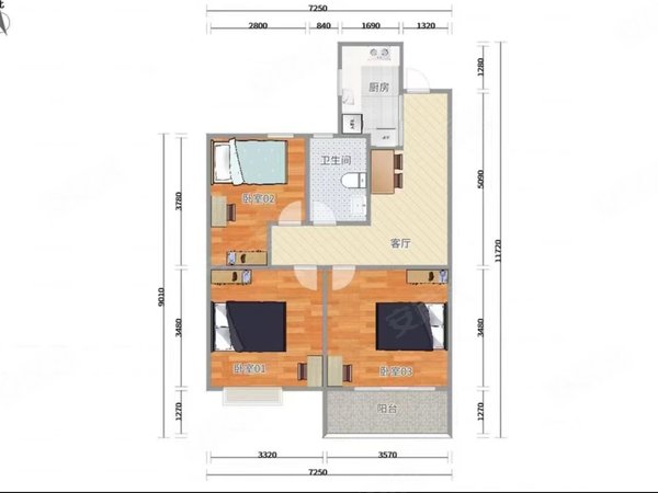 【多图】滨江金色黎明(二期),城东新城租房,实图实