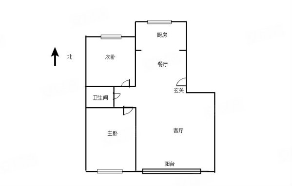 华锐桃源欣城2室2厅1卫90.88㎡南北79万