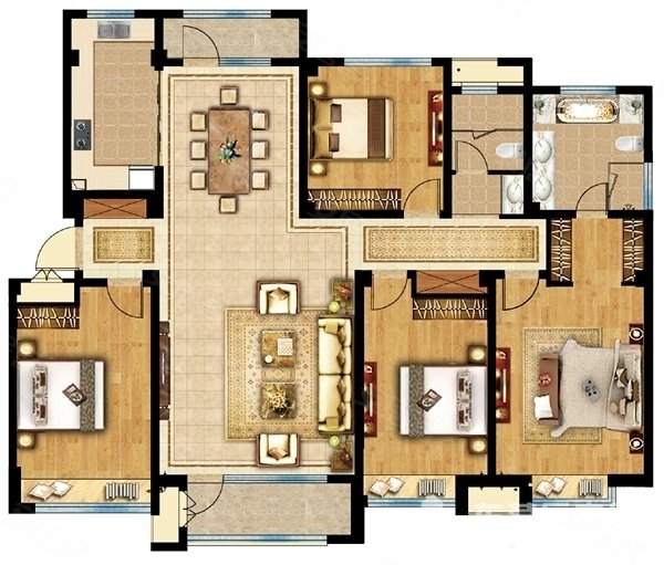 清江大道 置地广场商圈 购物方便 旁边就是 户型方正,置地广场二手房