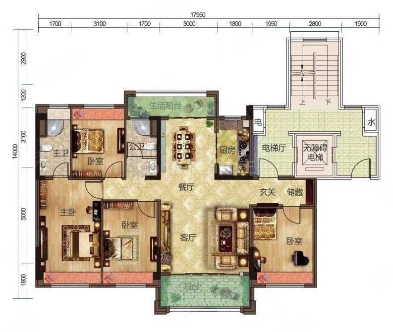 碧桂园贵安一号星月湾4室2厅3卫189㎡南北102万