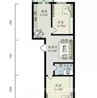 鑫佳西苑3室1厅1卫103㎡南北31.8万