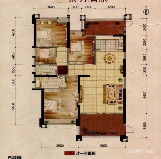 东方首府4室2厅2卫166㎡南北136万