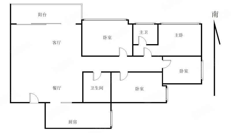 中交滨海广场4室2厅2卫104㎡南北120万