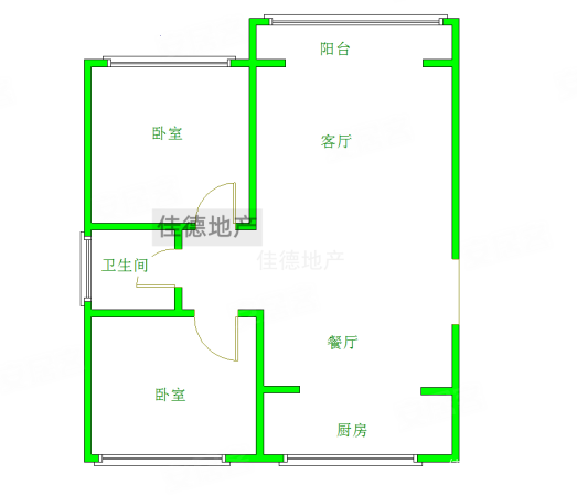 喜凤花园2室2厅1卫92㎡南北58万