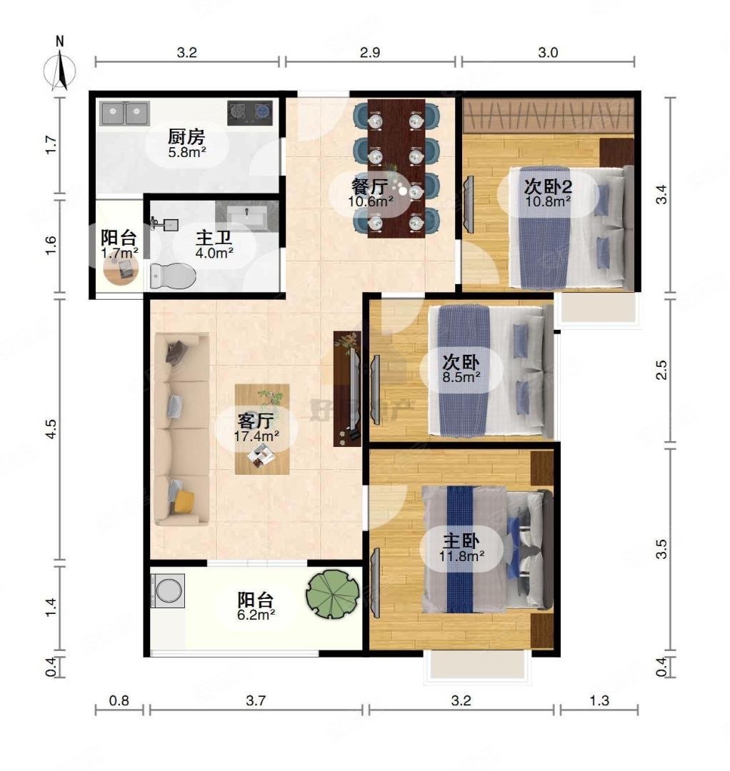 鹏湖湾刚需小三居房龄新商品住宅精装修商圈成熟