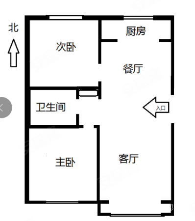 国际城百合花苑2室2厅1卫117㎡南北37万