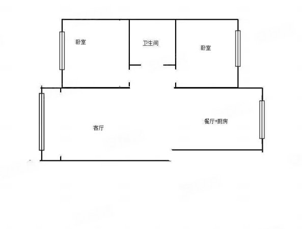 盛世江南2室2厅1卫85.88㎡南北48万