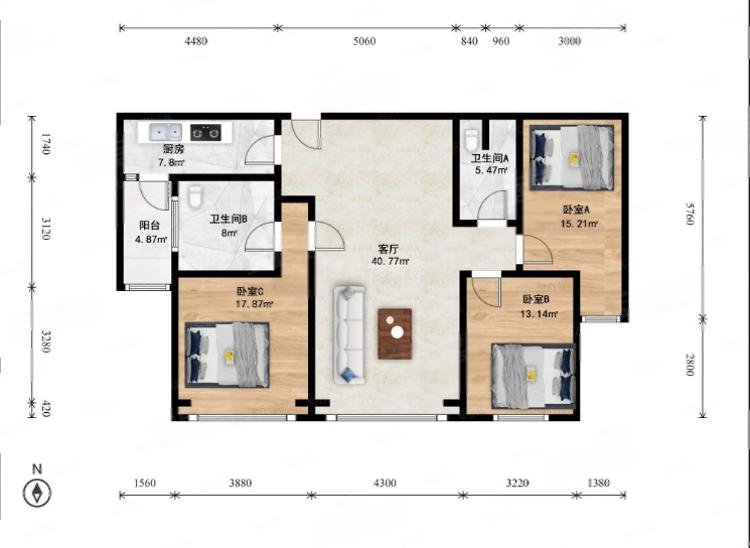 珠江中国阙 次新小区 密度 交通便捷 商品房 双卫生间