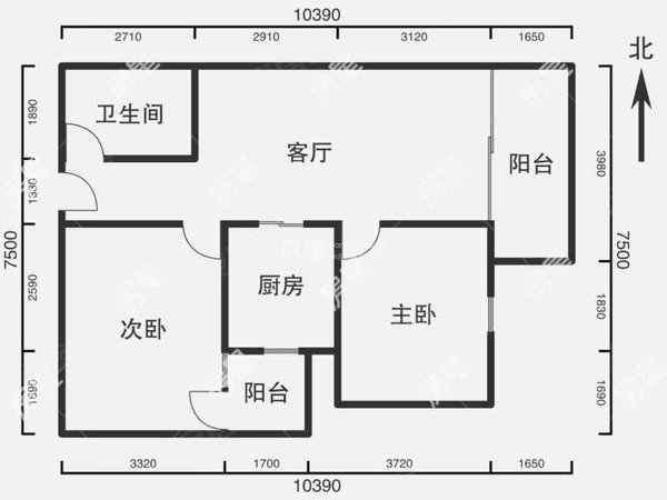 【多图】昆明广场中央(b区),金星立交桥租房,整租丨同德广场精装两房