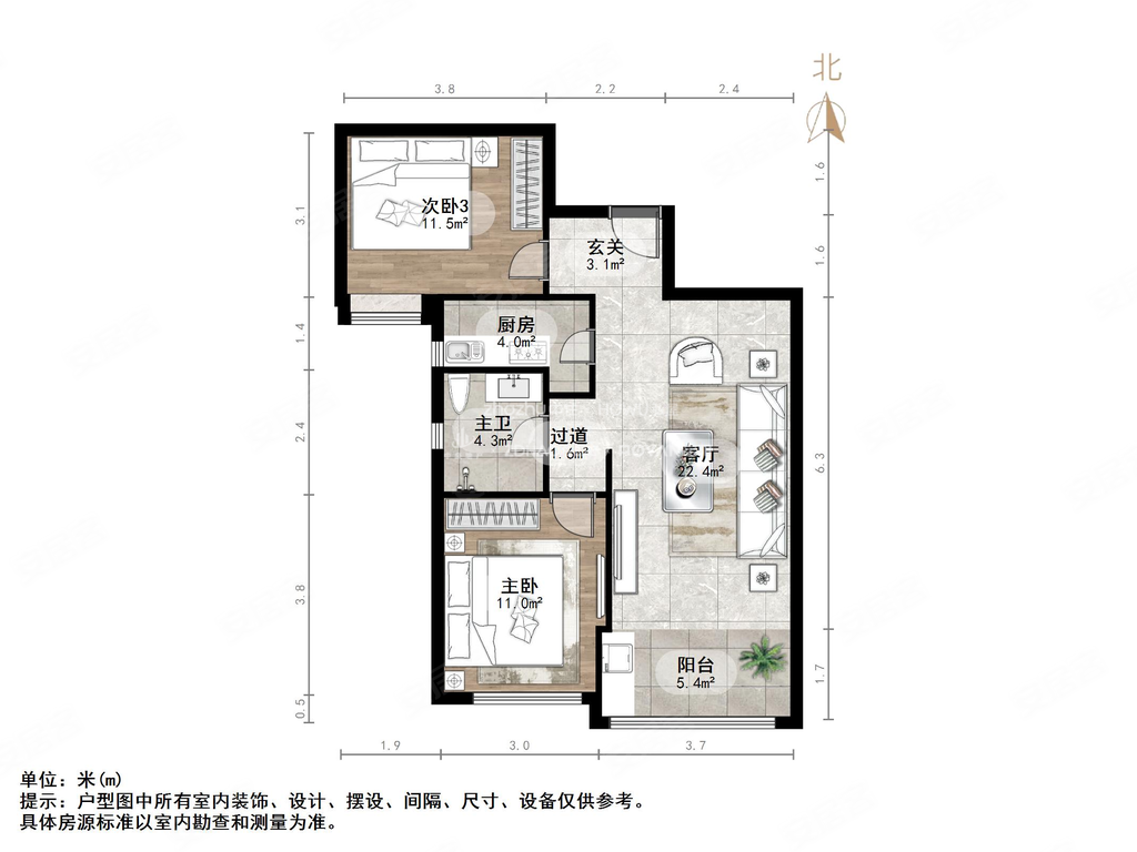 低密宜居 得房好,名辉豪庭二手房,129万,2室2厅,1卫,95平米-济南安居