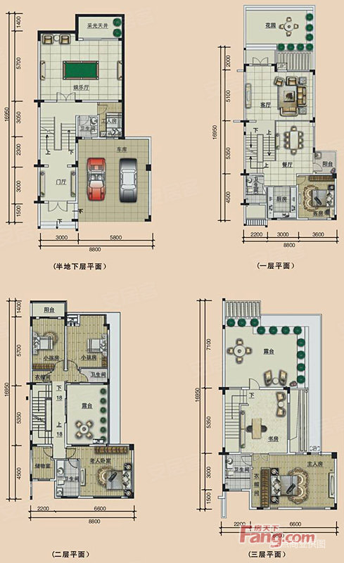 清华居(别墅)6室2厅5卫341.17㎡南北1500万