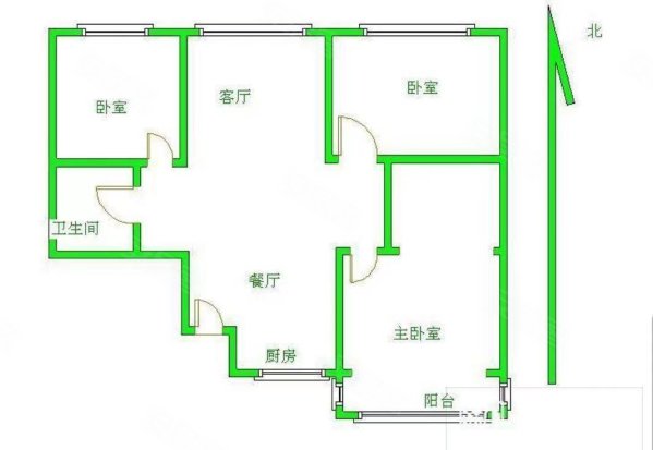 现代森林国际城3室2厅2卫111㎡南北46万