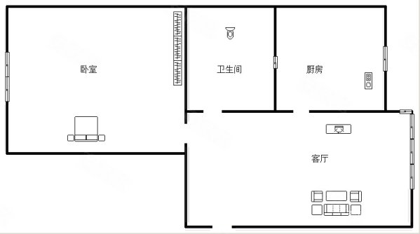 张家花园街138-140号小区1室1厅1卫41.4㎡南北33万