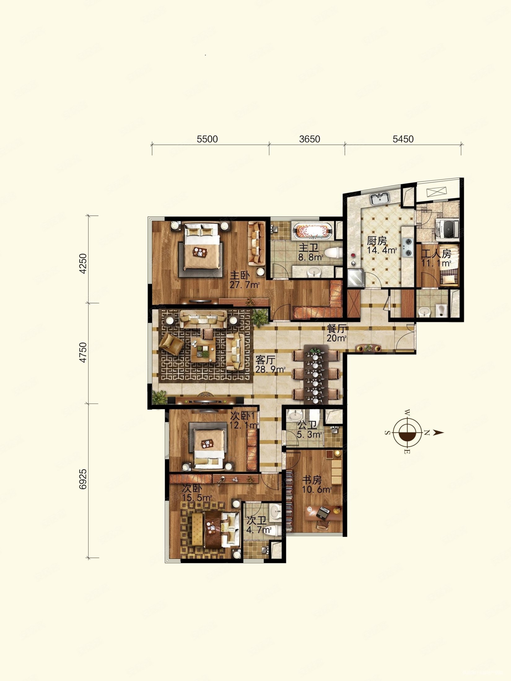新城国际三期东西南四居高层看国贸cbd景观好