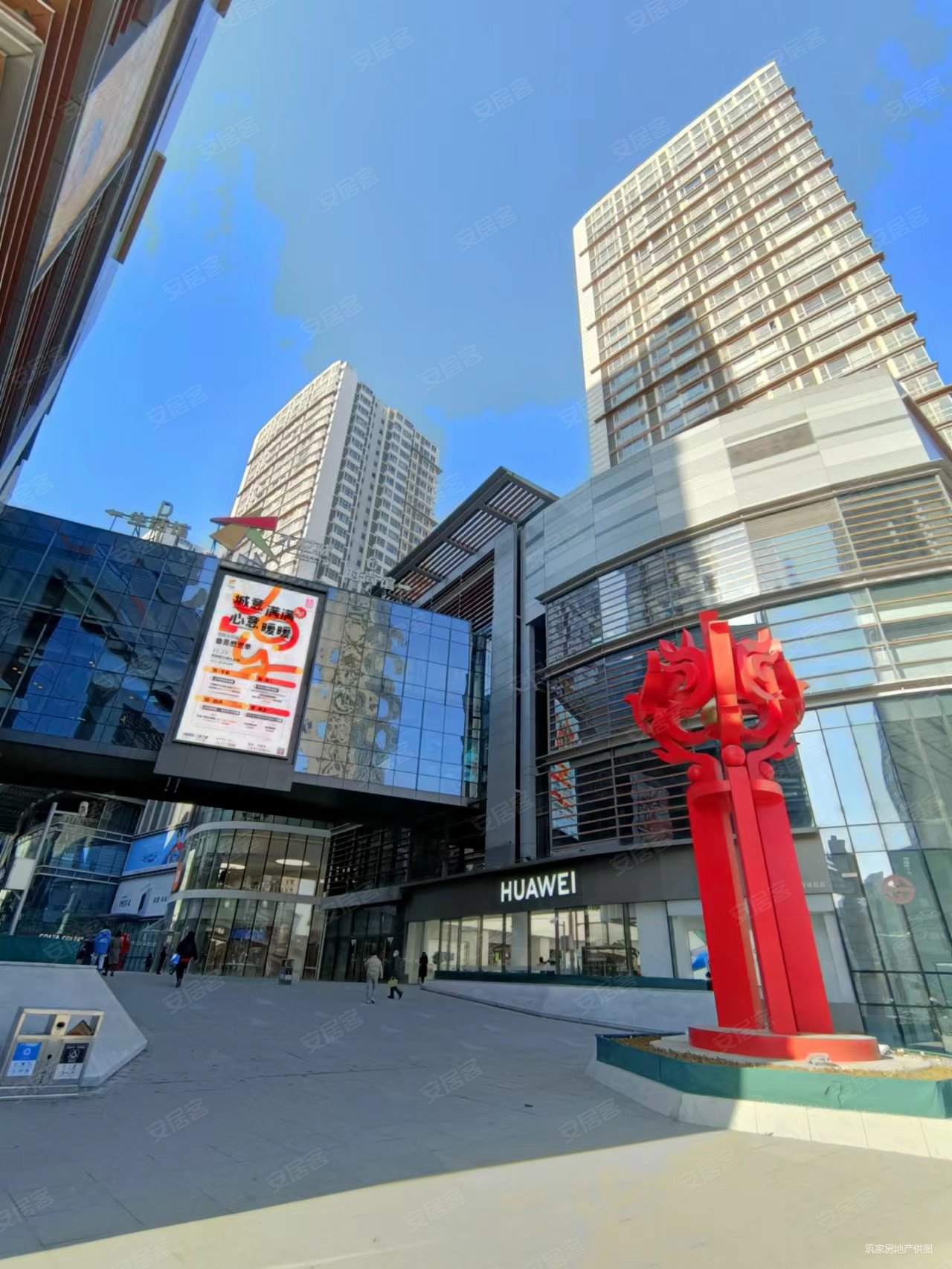 中街吾悦广场 77平南向两室一厅家电齐全 近地铁 好出租,天润广场二手