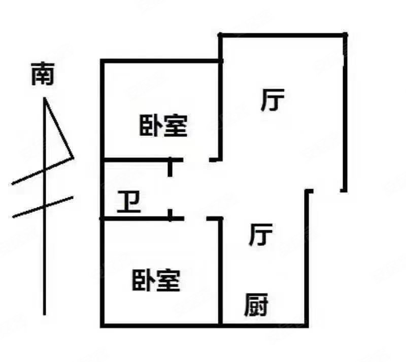 振翔十五峯1室1厅1卫50.17㎡南33万