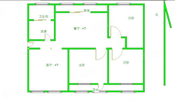 人保家园3室2厅1卫149㎡南北63万