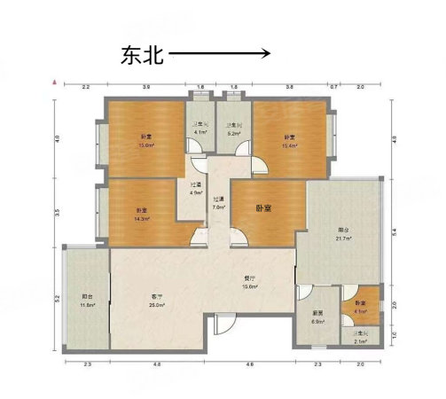 宁海世纪城3期5室2厅3卫192.03㎡东北250万