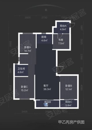 华鸿时代中央公园4室2厅2卫127.88㎡南北215万