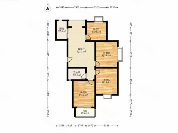 梧桐苑 低总价三房户型方正南北通透 临近青枫公园 随时可看房