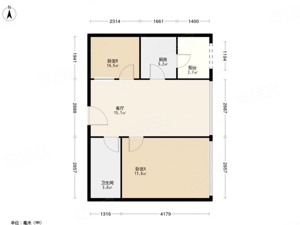 【多图】安峦公馆(商住楼),香蜜湖租房,安峦公馆(商住楼) 2室1厅1卫