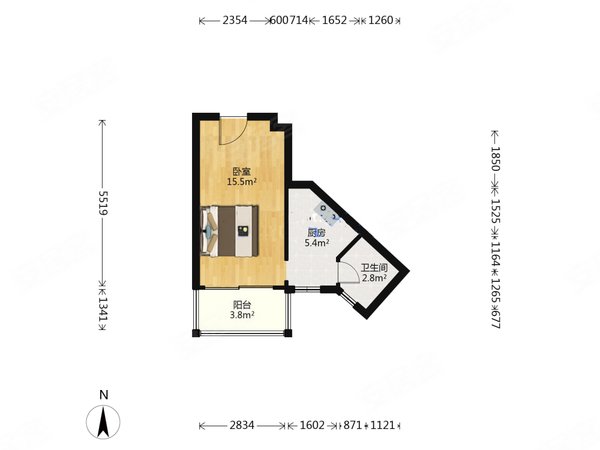 广州黄埔开发西区尚品华庭开发区东基单间出租 1200 有电梯,配套齐