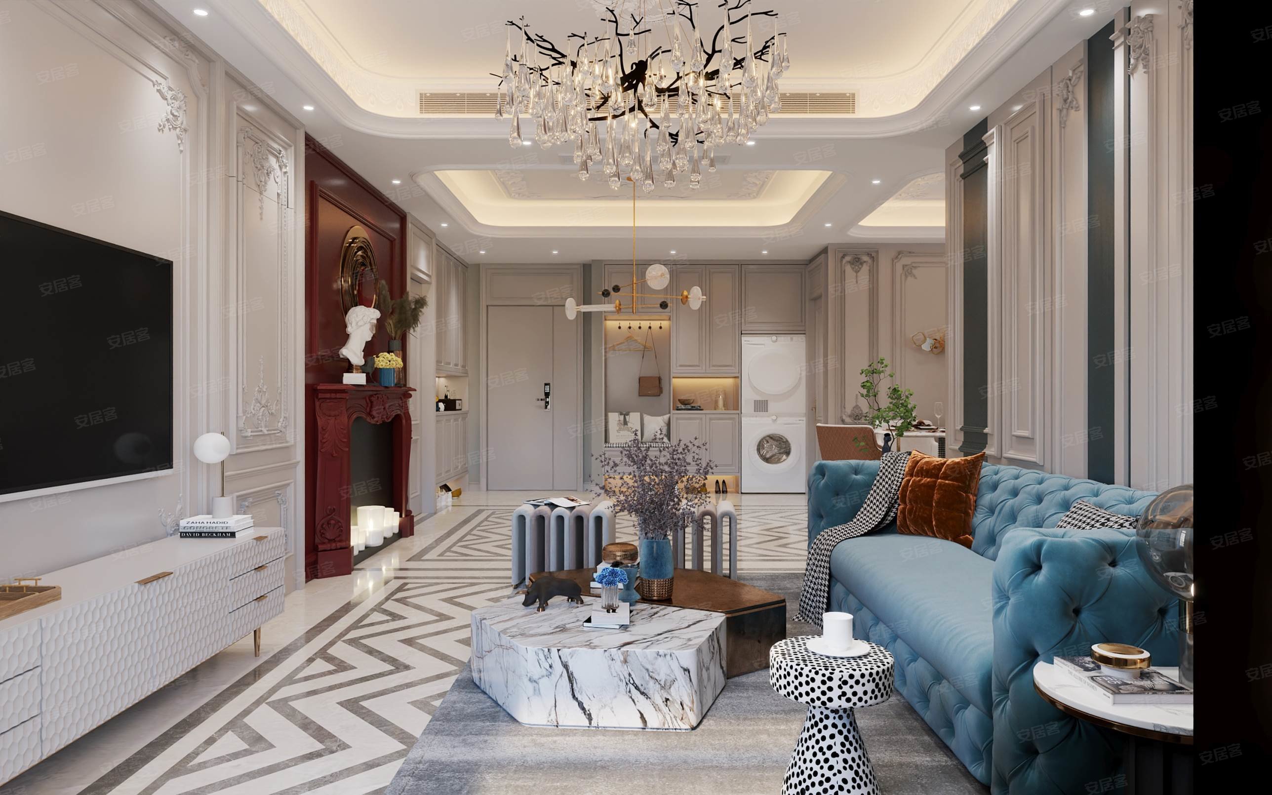 168㎡大平层法式轻奢风格