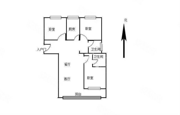 红星天悦3室2厅2卫89.8㎡南北125万