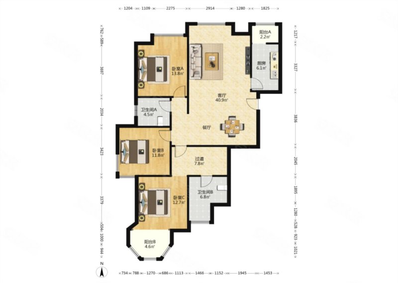 国金华府 双卫生间 交通便利 商品房 精装好房 医疗配套成熟