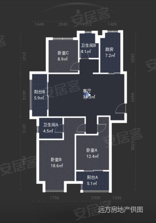 新城吾悦广场(吴江)3室2厅2卫136㎡南北279万