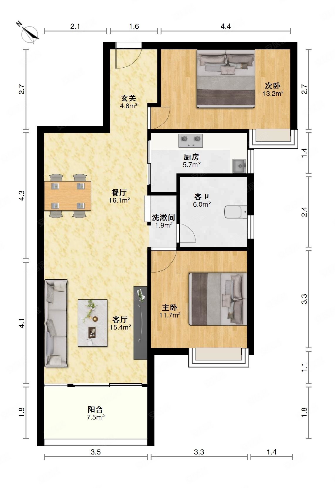 香水湾板楼电梯房楼龄新停车方便大两居精装修白沙洲