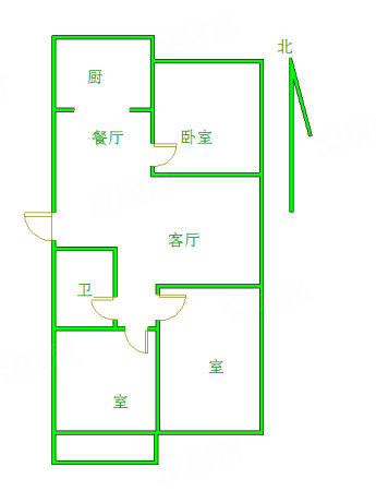 广厦家园3室2厅1卫106㎡南北79.8万