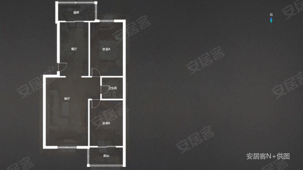 斯惟小区2室2厅1卫100.64㎡南120万