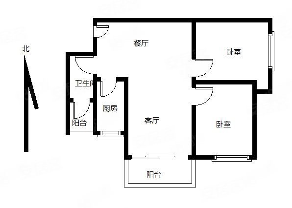 角美中骏四季阳光二期2室2厅1卫74.07㎡南北94.5万