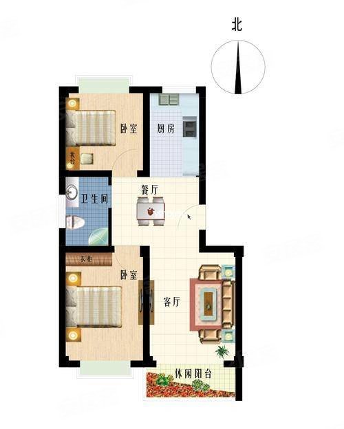 金桥家园2室1厅1卫81㎡南北39.8万