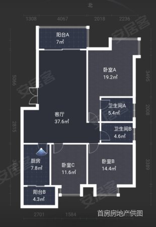 畔山丽苑3室2厅2卫121.46㎡南北71万