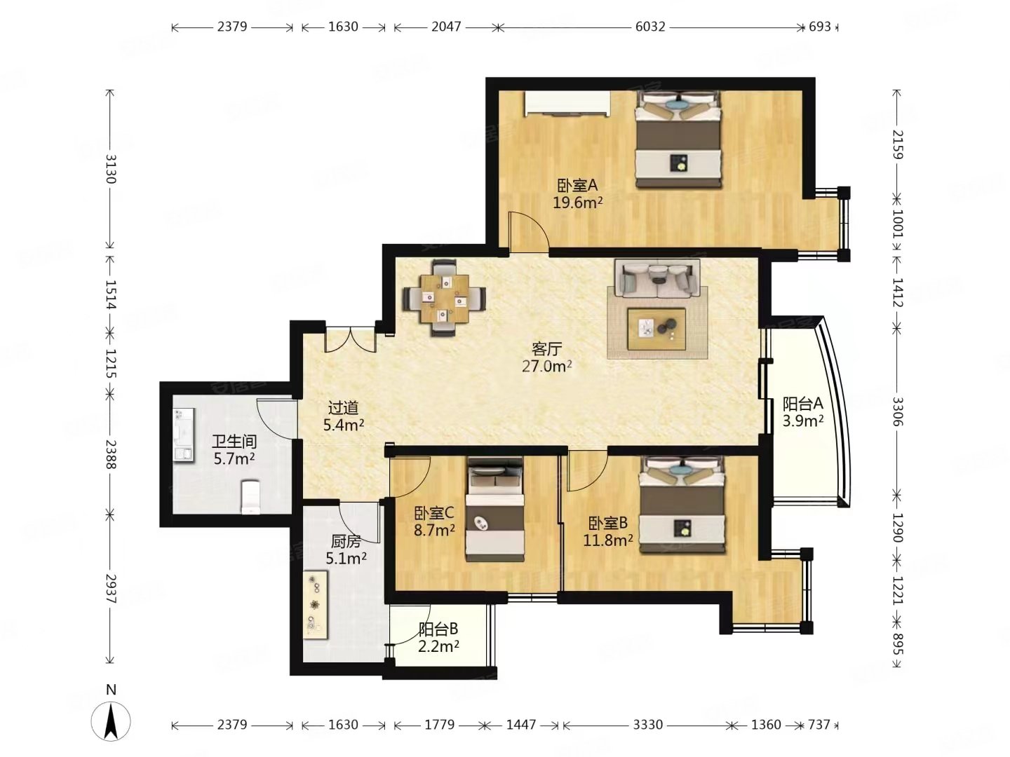 急售芍药居北里大三居楼层好法拍价六佰五十五w