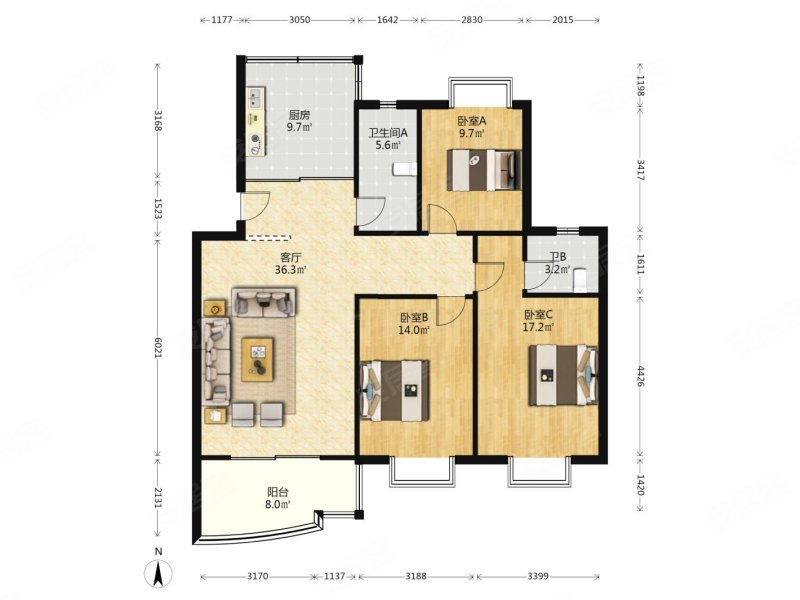 枫丹白露 小区中间位置 不临街 老客户的房子 价格可谈
