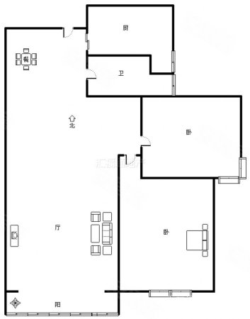 联合七号院2室2厅1卫88㎡南60万