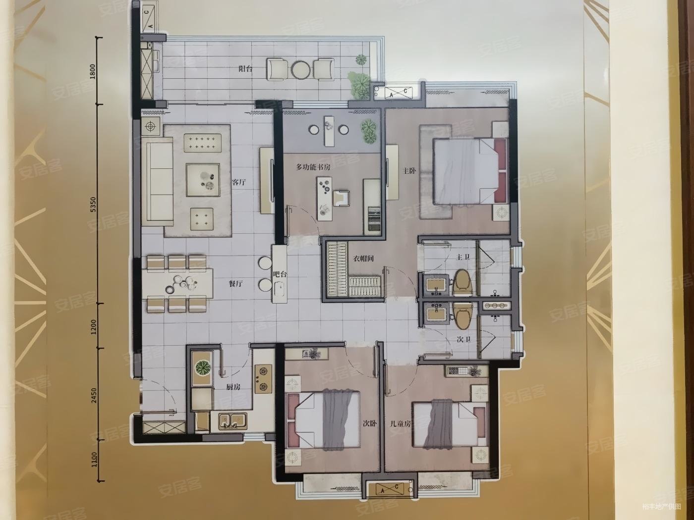 珠江壹城禧悦花园4室2厅2卫120㎡南北190万