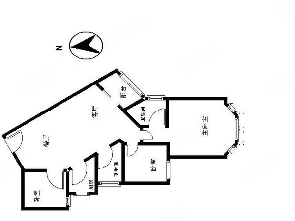 广州荔湾南岸荔港南湾荔港南湾 3室2厅2卫 南北通透 105平 精装修出租