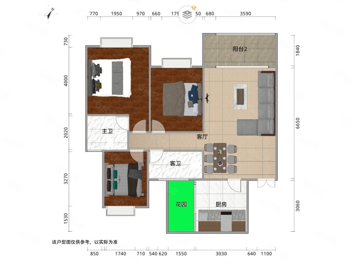 逸水鼎城3室2厅2卫122㎡南85万