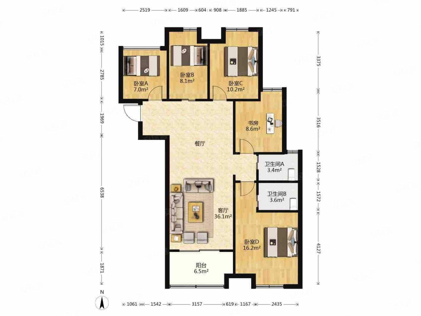 保利梧桐语双卫生间满二产权清晰带电梯临地铁