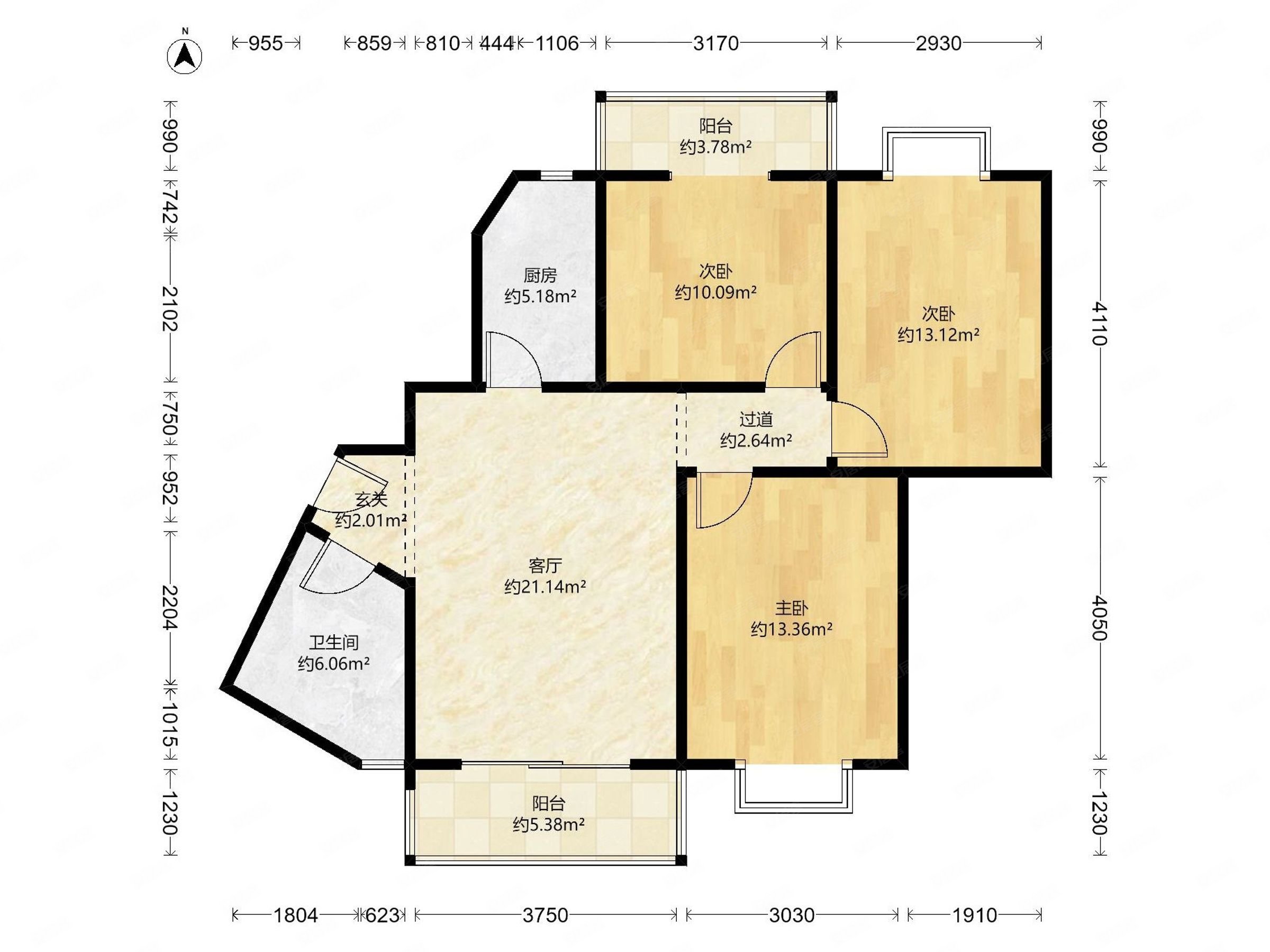 上河湾(锦融尚御名邸) 3室2厅1卫