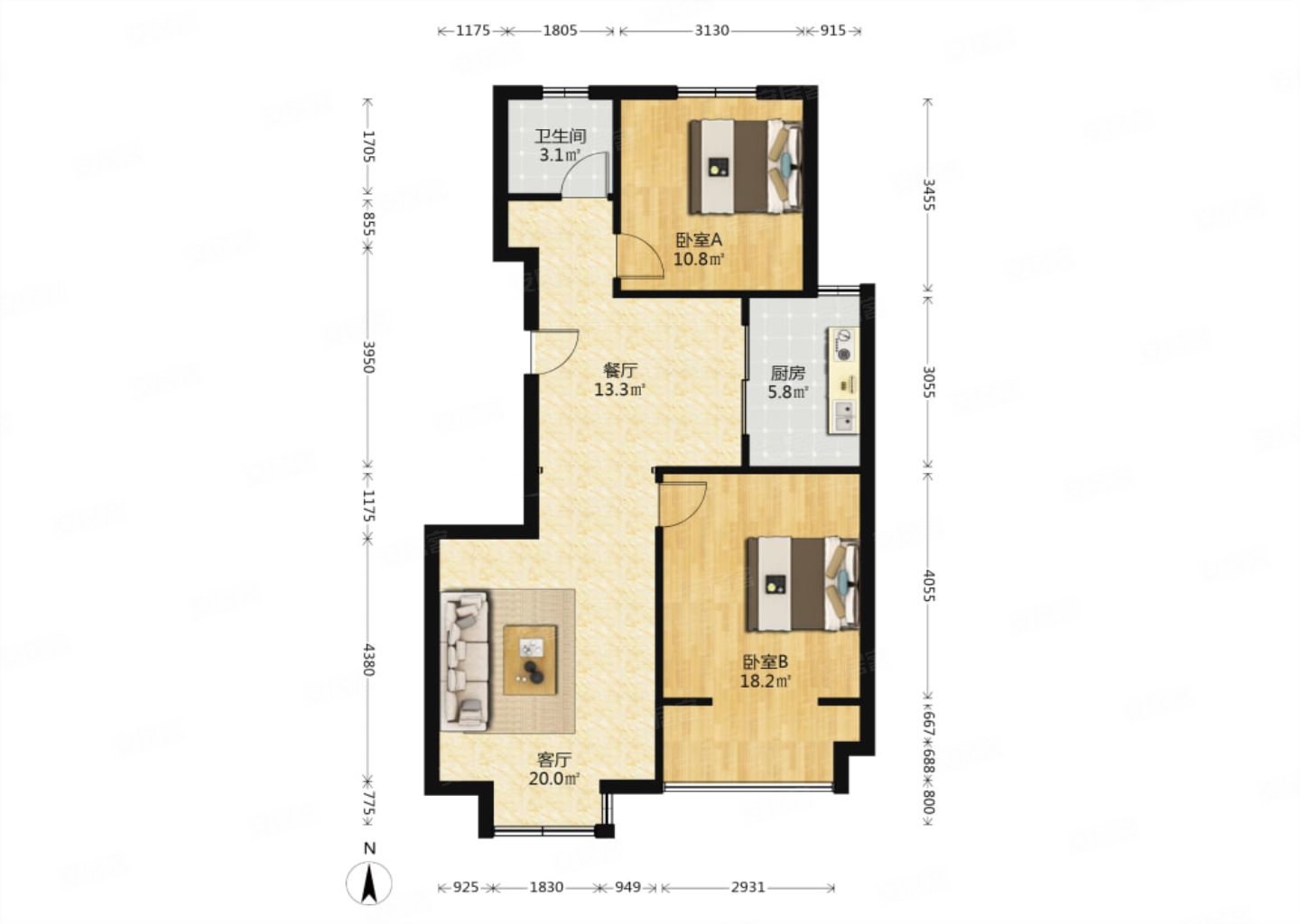 急售可刀二环路地段华府天地旁滨湖城市花园集中供暖有钥匙