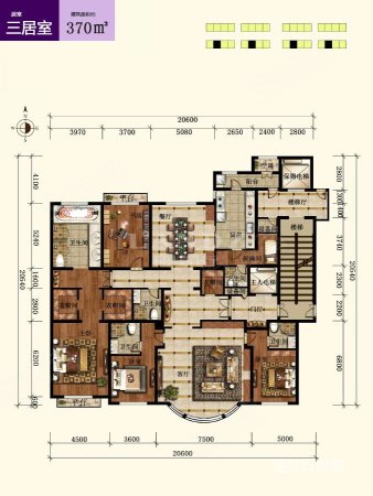 泛海世家370户型高层进口欧式家具3个车位